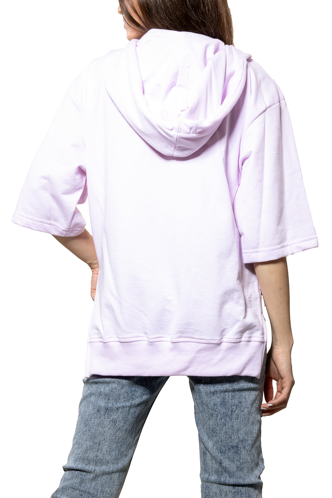 Sudadera Tipo Hoodie Lisa Oversize Color Blanco