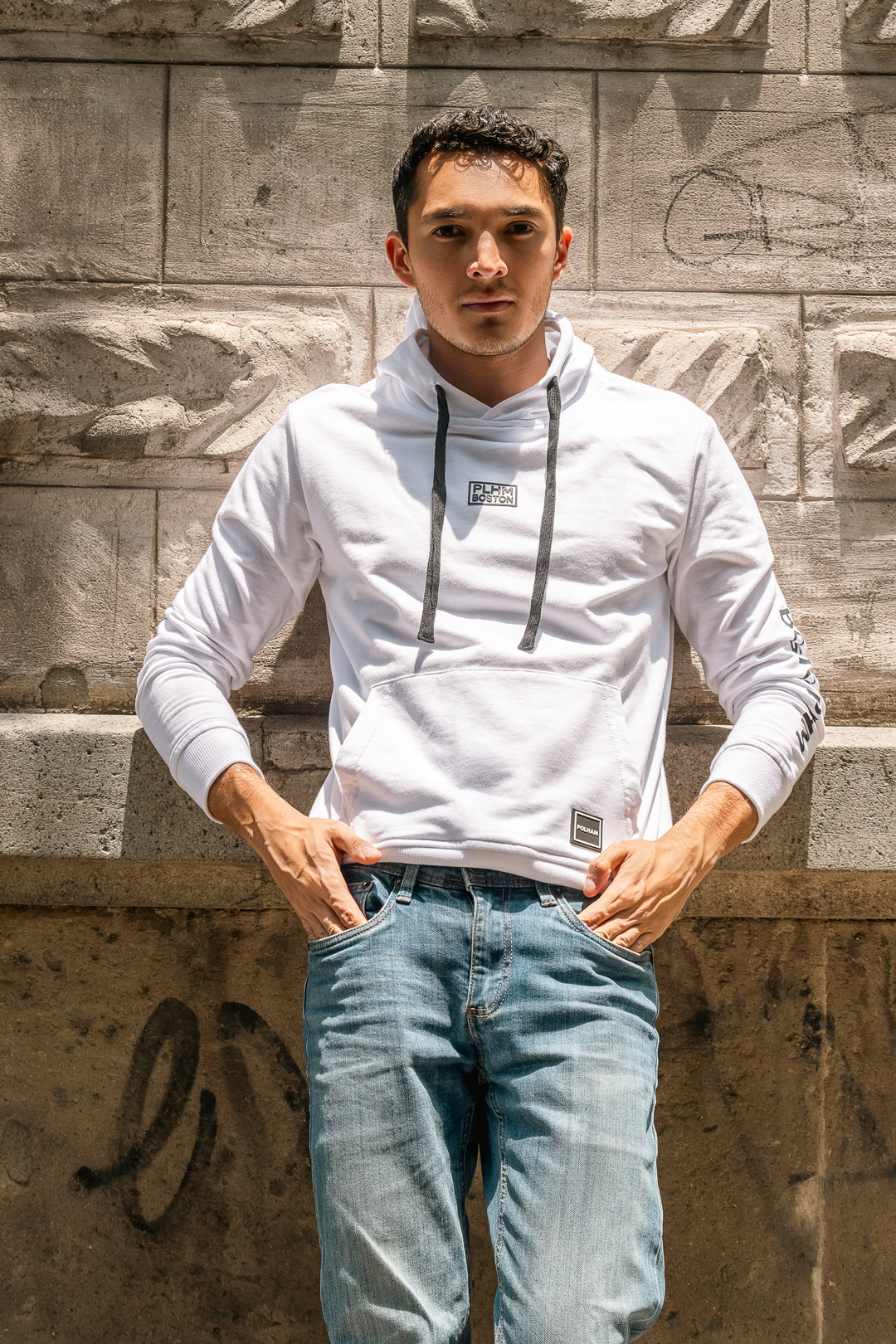 Sudadera Classic Hoodie Urban Fit Blanca