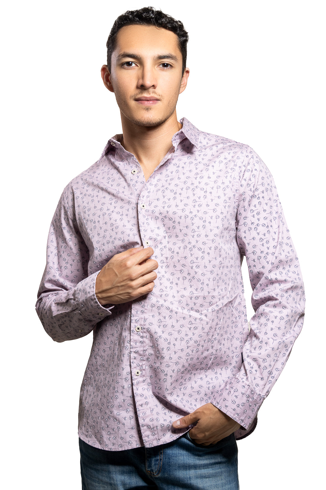 Camisa Urbana Floreada Lila