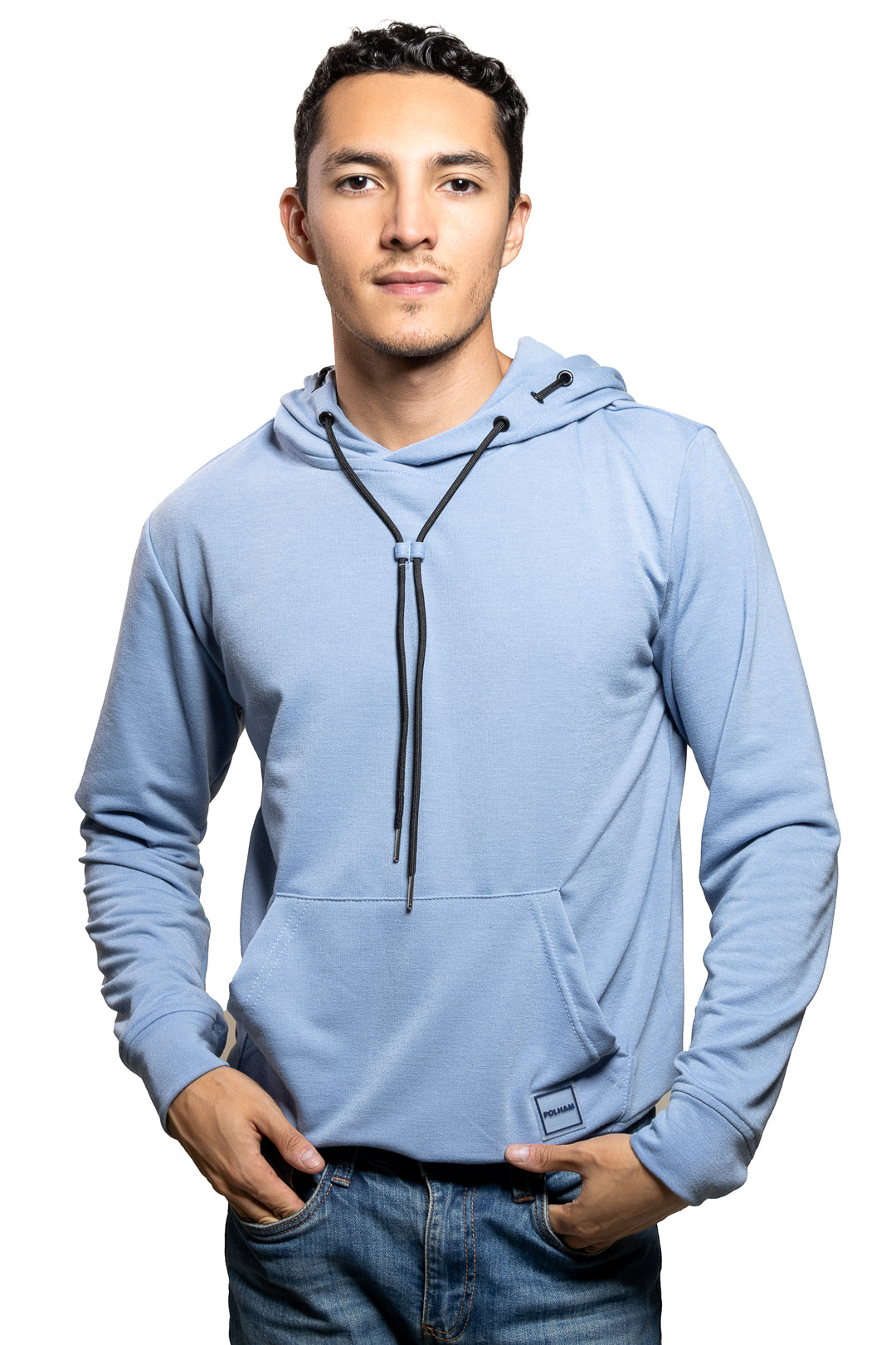 Sudadera Hoodie Basic Color Azul