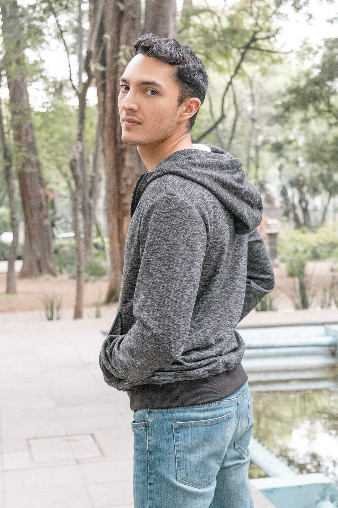 Sudadera con Cierre Monocromatic Gris