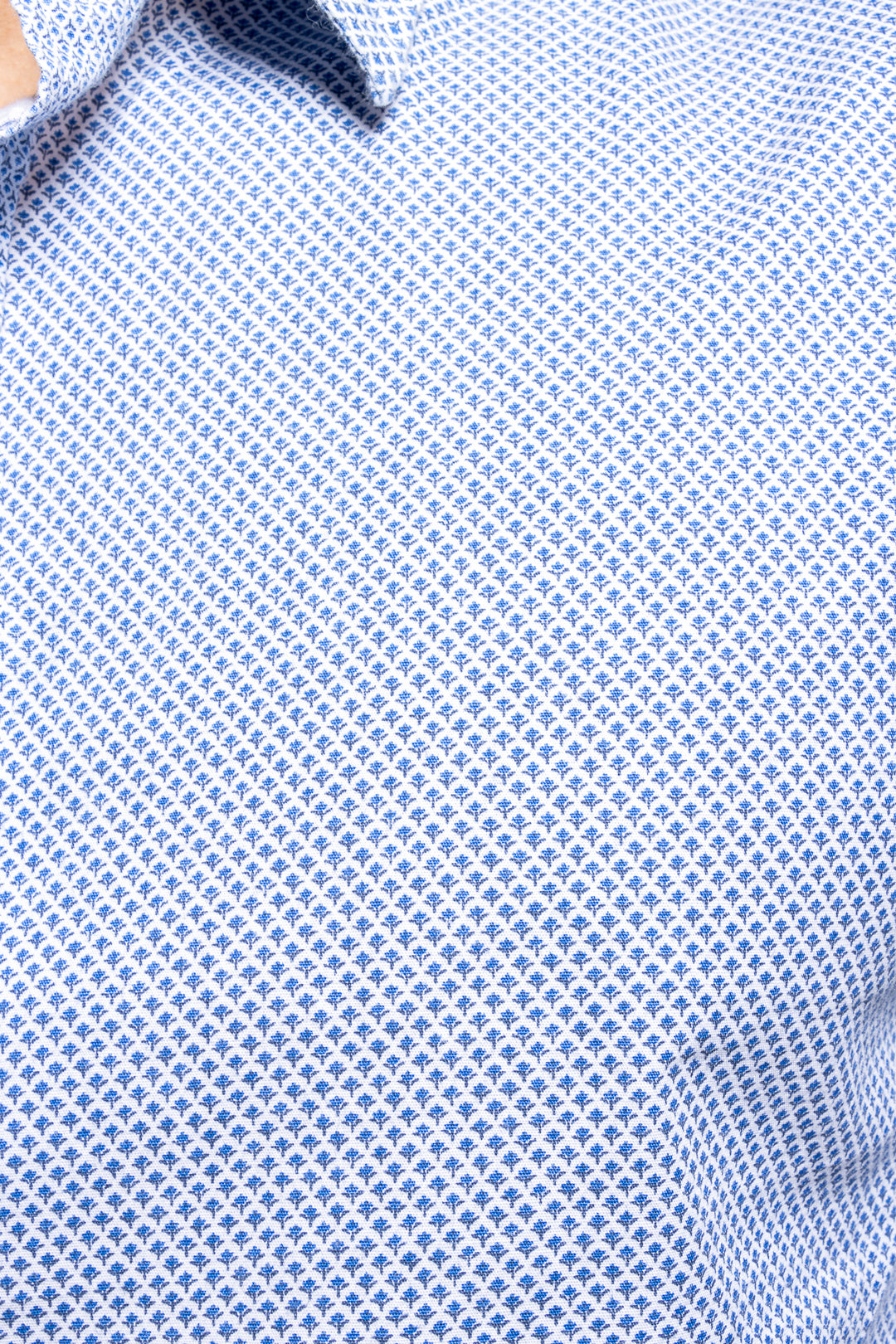 Camisa de Hombre De Minirosas Color Azul