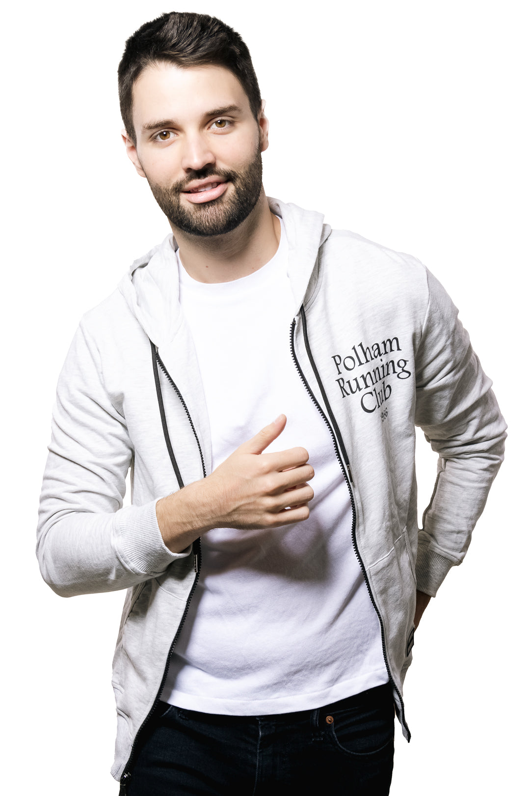 Sudadera Para Hombre Color Blanco PLHM Running Club