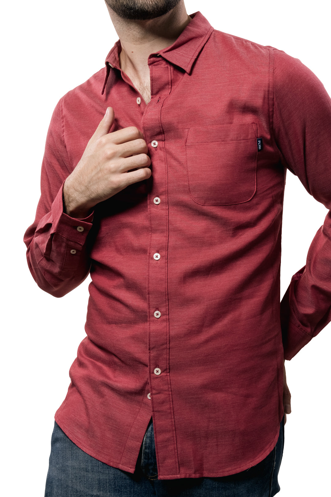 Camisa Para Hombre Polham Color Rojo