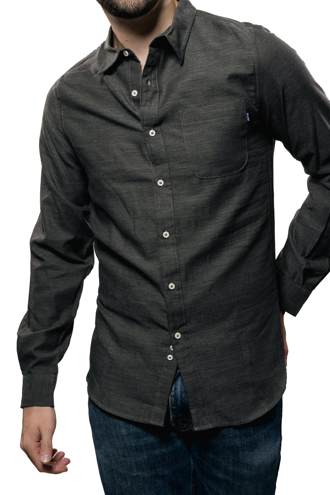 Camisa Para Hombre Polham Color Gris