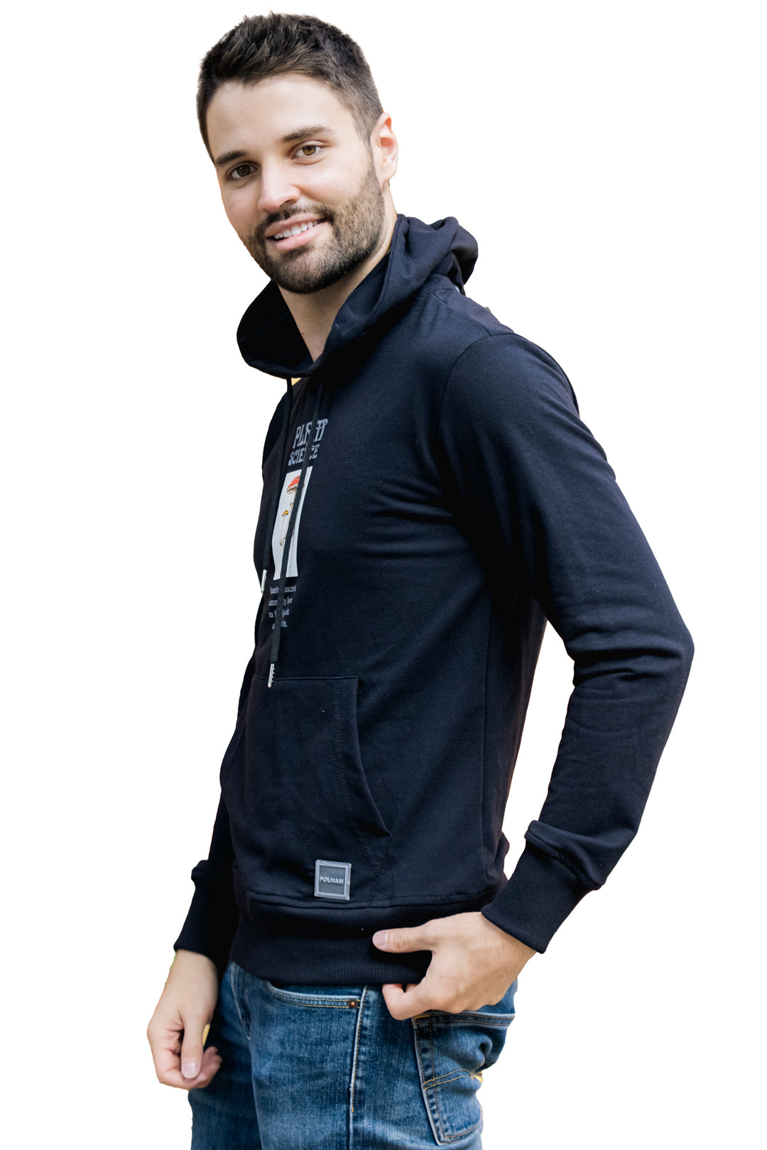 Sudadera Tipo Hoodie Para Hombre Color Negro Con Estampado PLHM